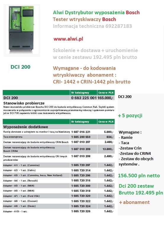 dci 200 oferta okazja ,wymień stary tester