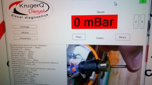 vacum test common rail ,zaworek szczelność 